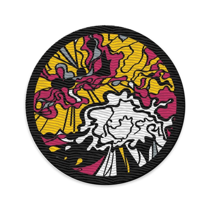 Psychedelic Swirl Embroidered Patches - Wave at Sunset product image (1)