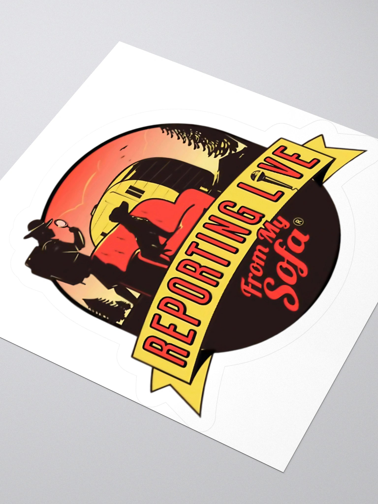 Reporting Live From My Sofa Official Logo Sticker product image (3)