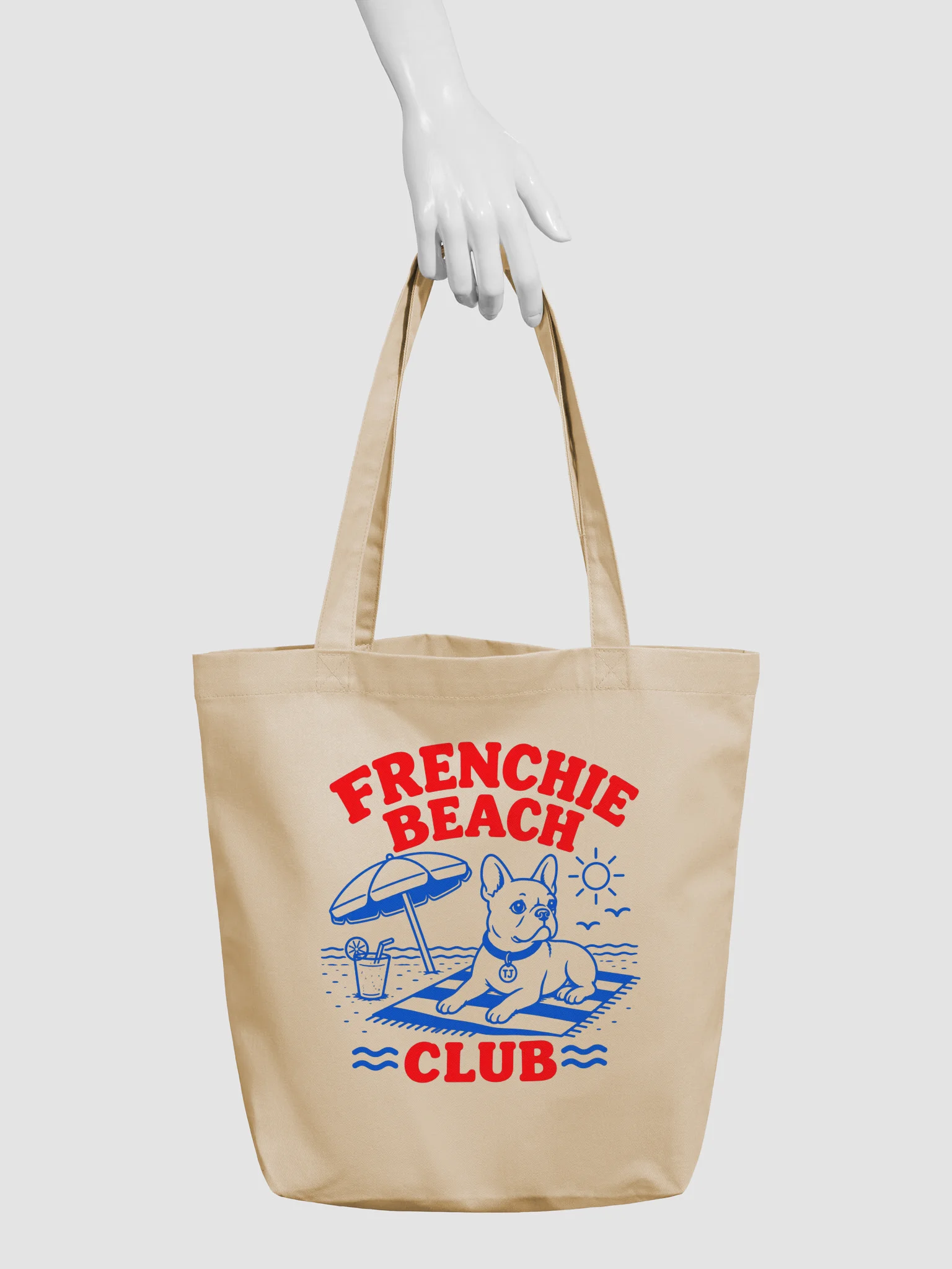 Frenchie Beach Club Tote Bag product image (3)