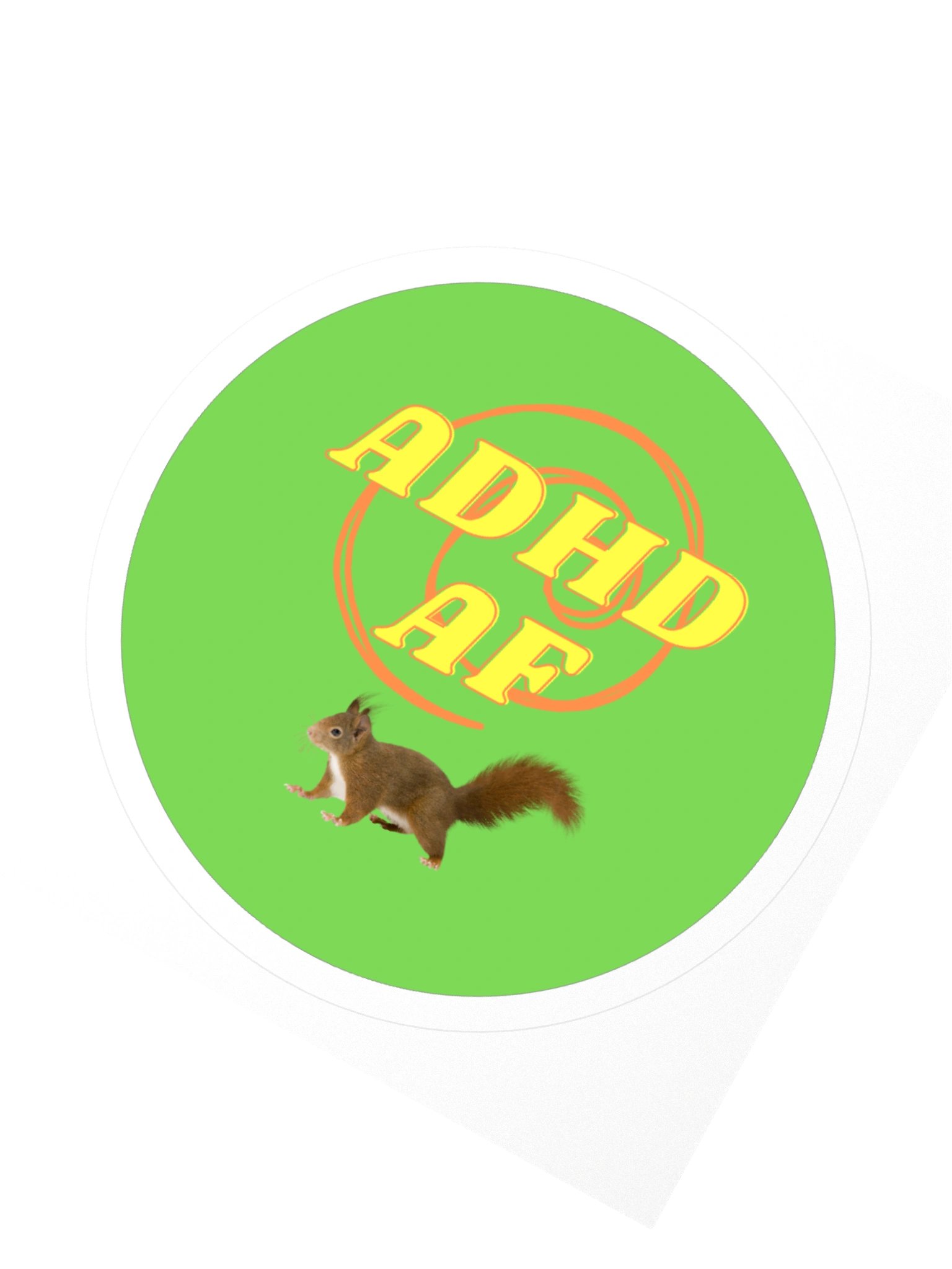 ADHD AF Green Circle Sticker product image (2)