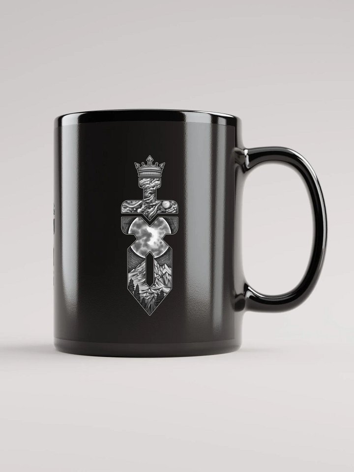 Glossy Black Mug with Logo product image (1)