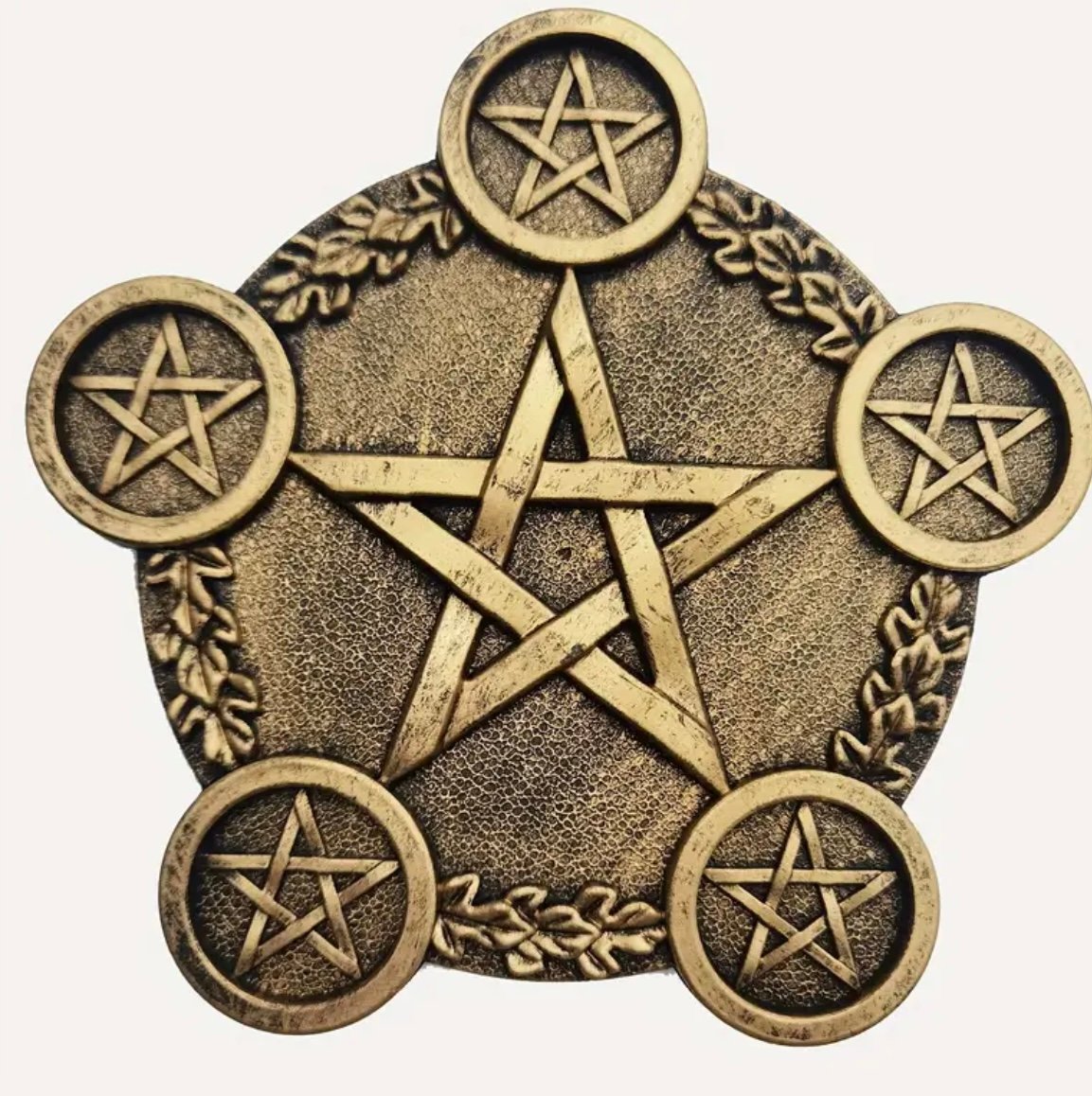 ‏Resin Pentagram Altar Plate – Mystical Star Tray, Home & Candle Décor طبق مذبح نجمة خماسية من الراتنج – زينة غامضة للمنزل والشمع product image (1)