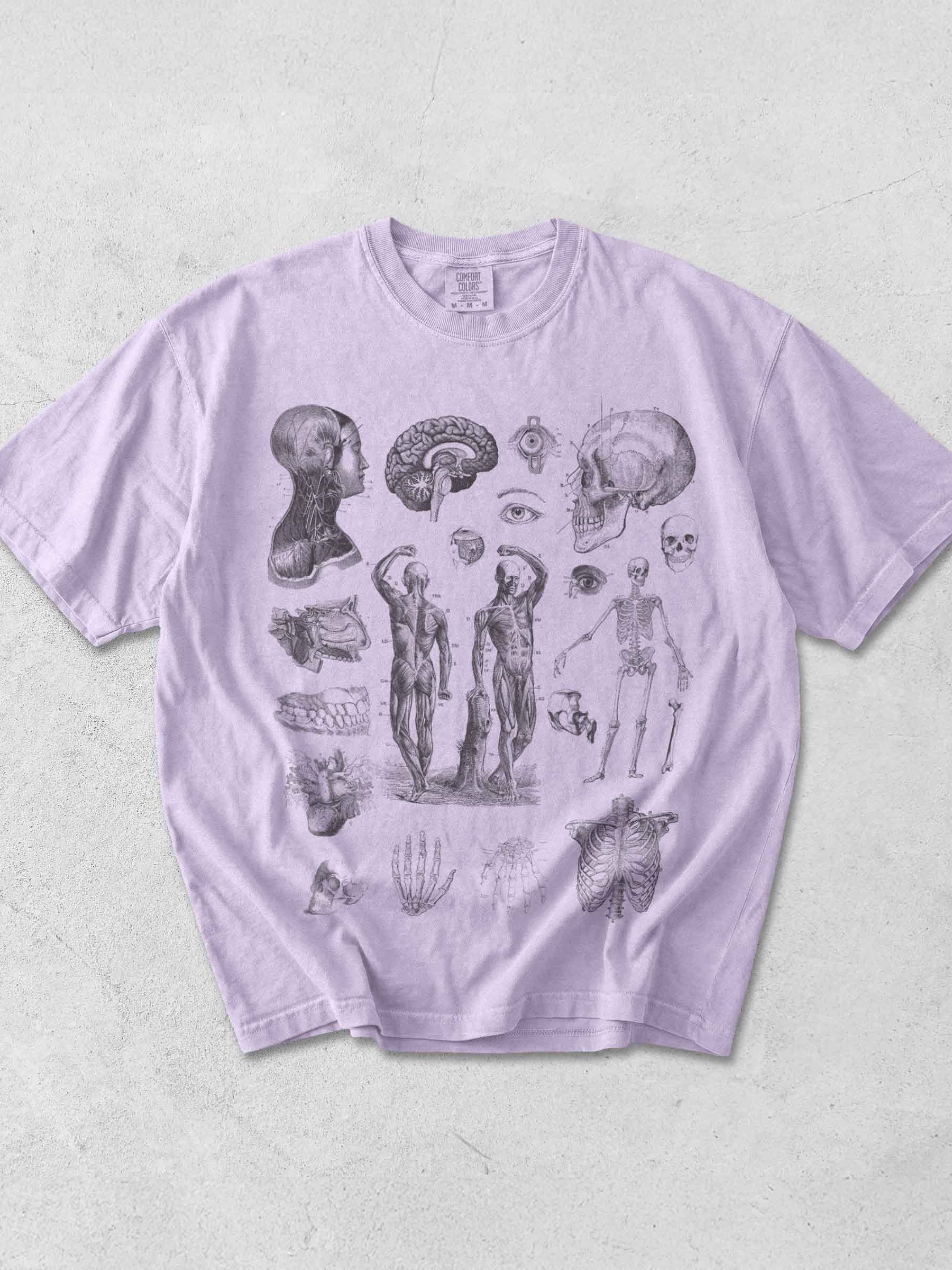 Dark Academia Anatomy Shirt – Vintage Human Anatomy Sketch Graphic Tee - Dark Academia product image (1)