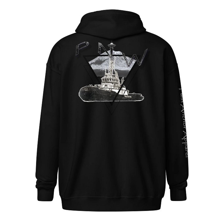 PNW T - Mt Raine & Marco Tug – Maritime Heritage | Twin Anchor Apparel Fog Harbor Line product image (1)