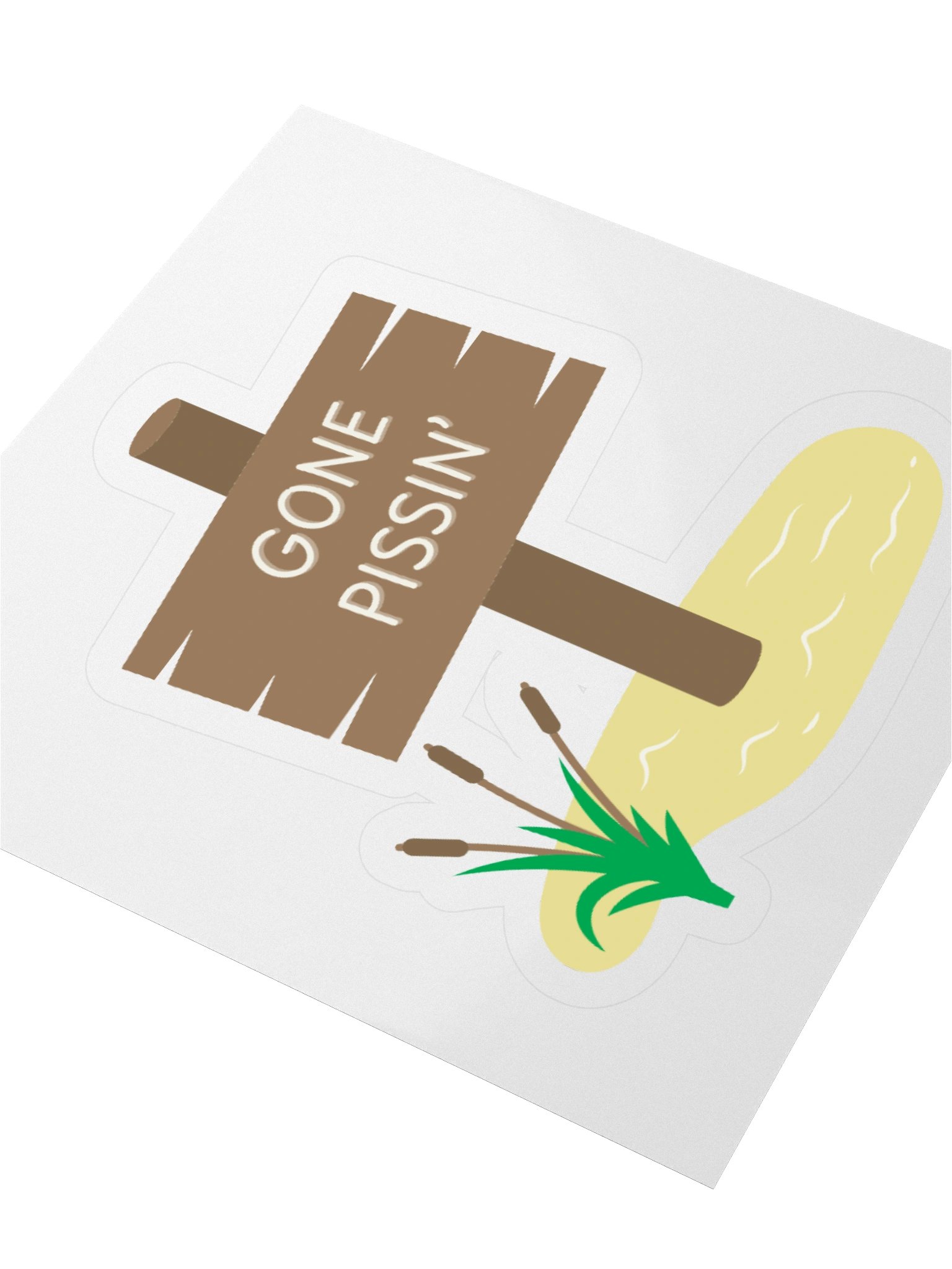 Gone Pissin' Sticker product image (3)