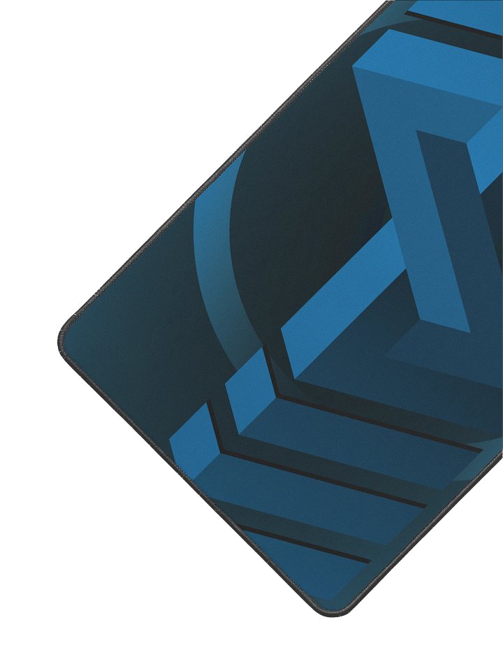 Blue Logo Design on Black Deskmat (12" x 22") product image (2)