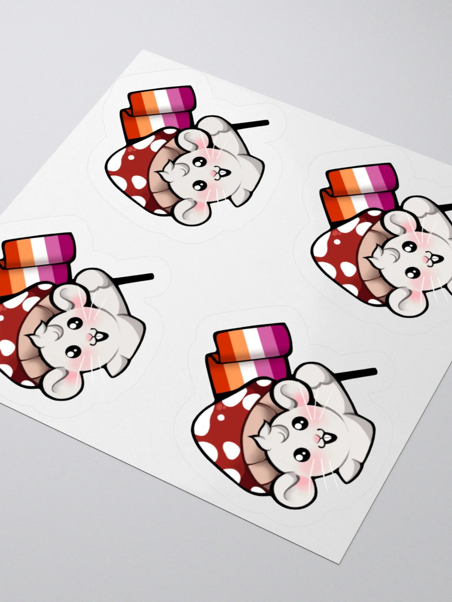 Lesbian/WLW Pride Flag Stickers product image (3)