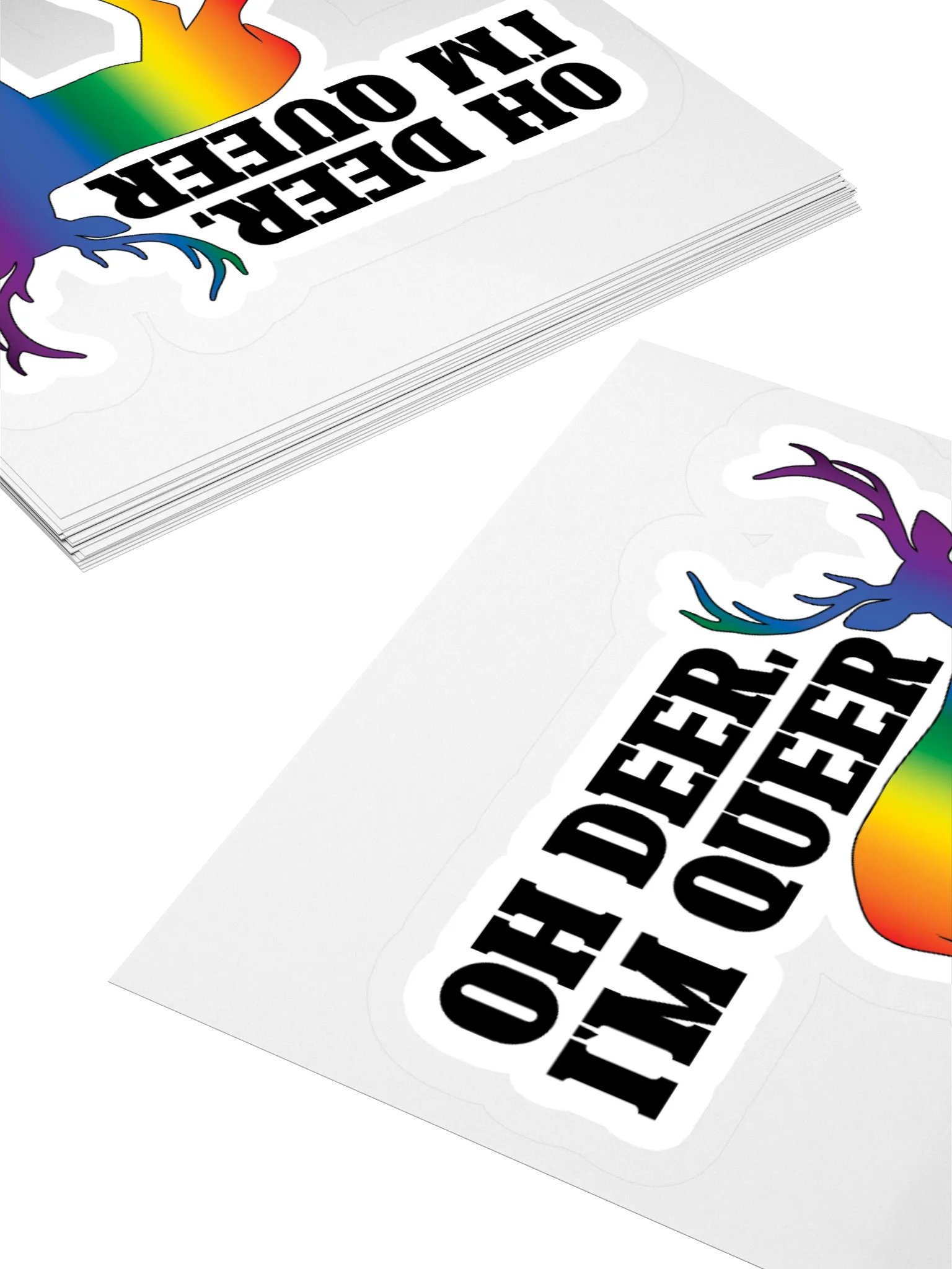 Oh Deer, I'm Queer Pride Flag Sticker product image (11)