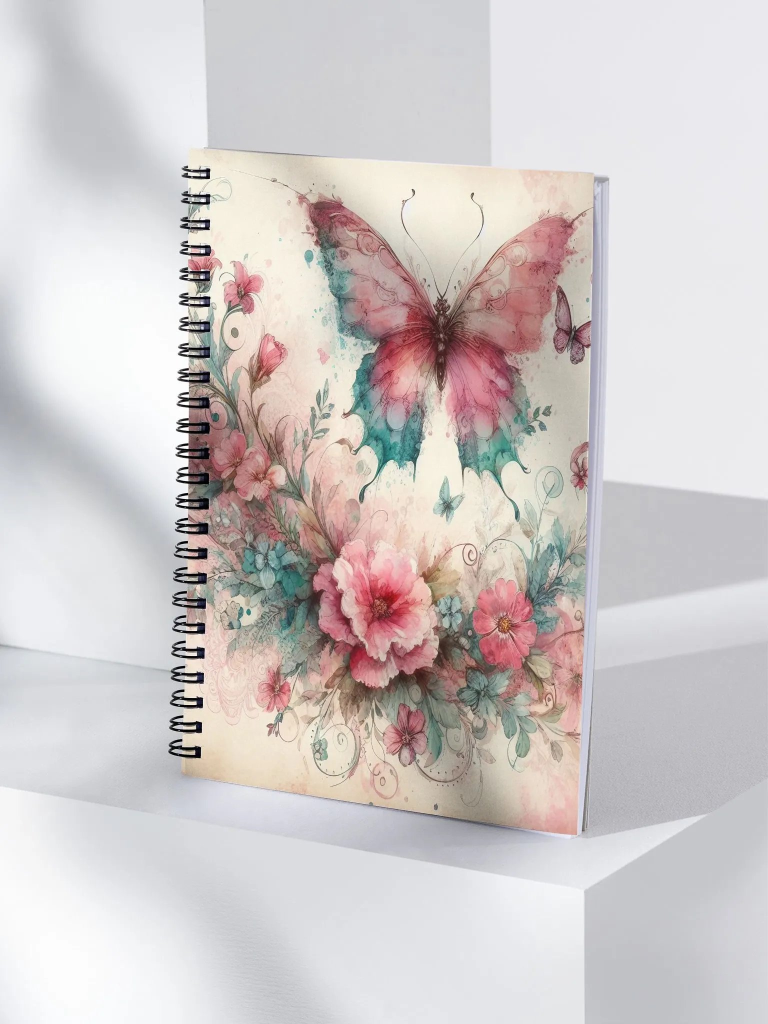 Pink Watercolored-Spiral Notebook product image (4)