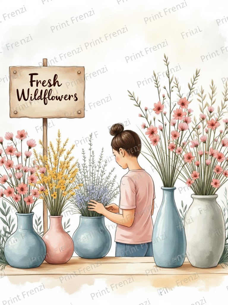 Minimalist Gardening Clipart Bundle | 115 Continuous Line Art PNGs | Eco Conscious Botanical Illustrations product image (6)