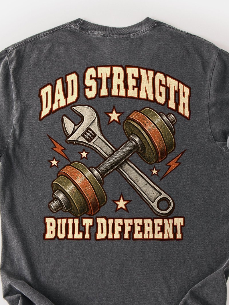 Dad Strength Oversized Gym Tee | Gym Shirt for Dad product image (2)