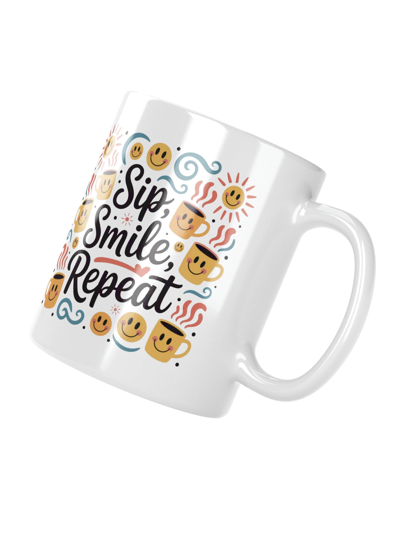 Sip Smile Repeat Coffee Mug – Fun Positive Lifestyle Gift product image (4)