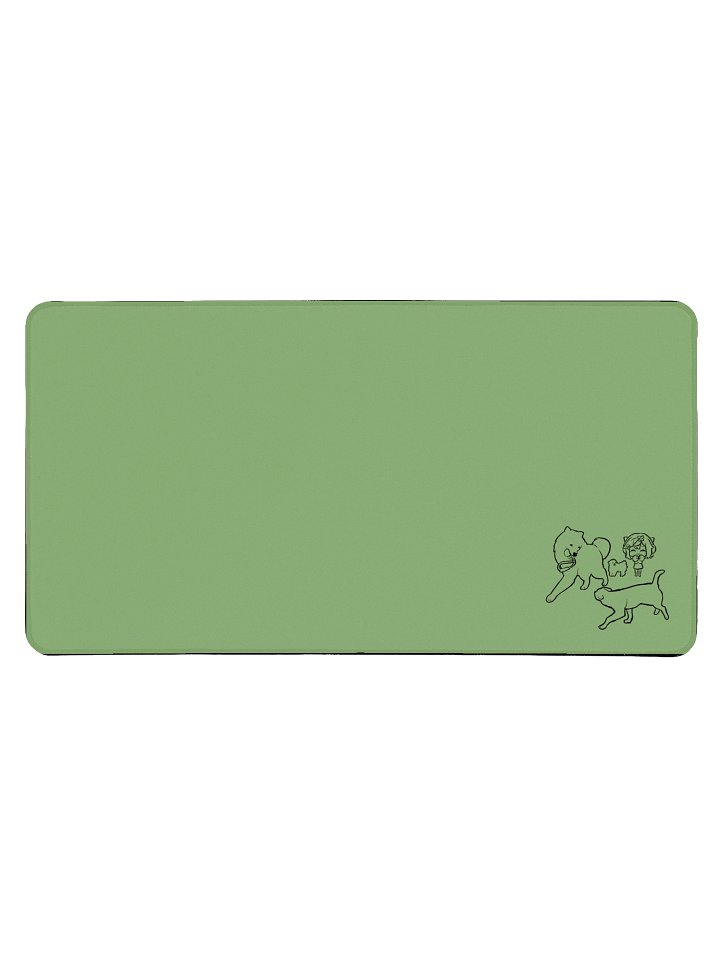 Froggie in Puppy Heaven Desk Mat (Matcha) product image (1)