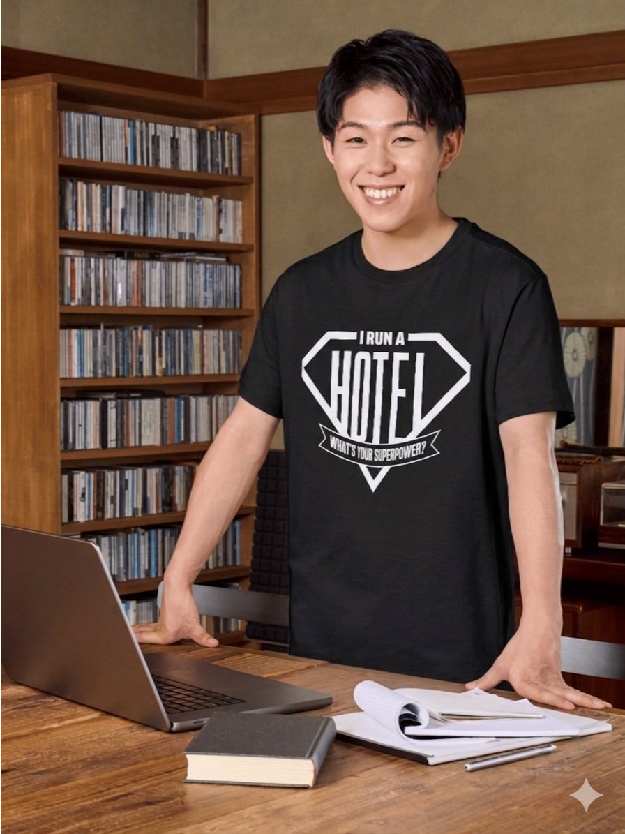 Hotel T-Shirt – I Ran A Hotel, What's Your Superpower? (Black) product image (10)