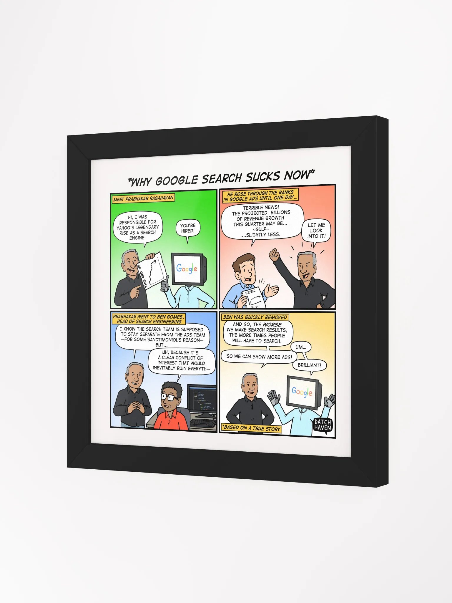 "Why Google search sucks now" framed poster (10″×10″) product image (2)