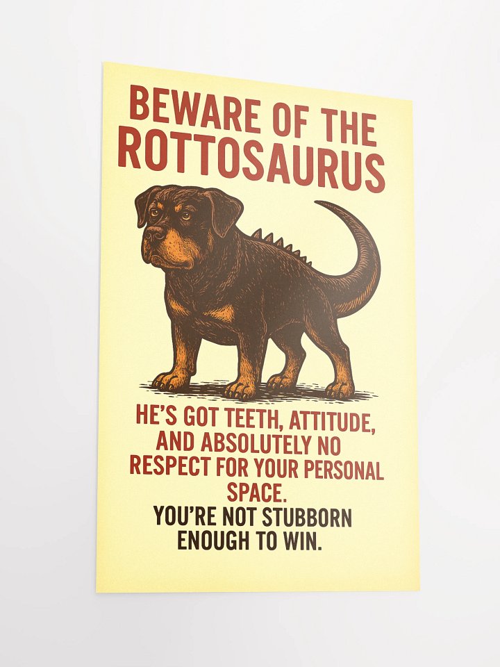 Beware of the Rottosaurus Poster product image (6)