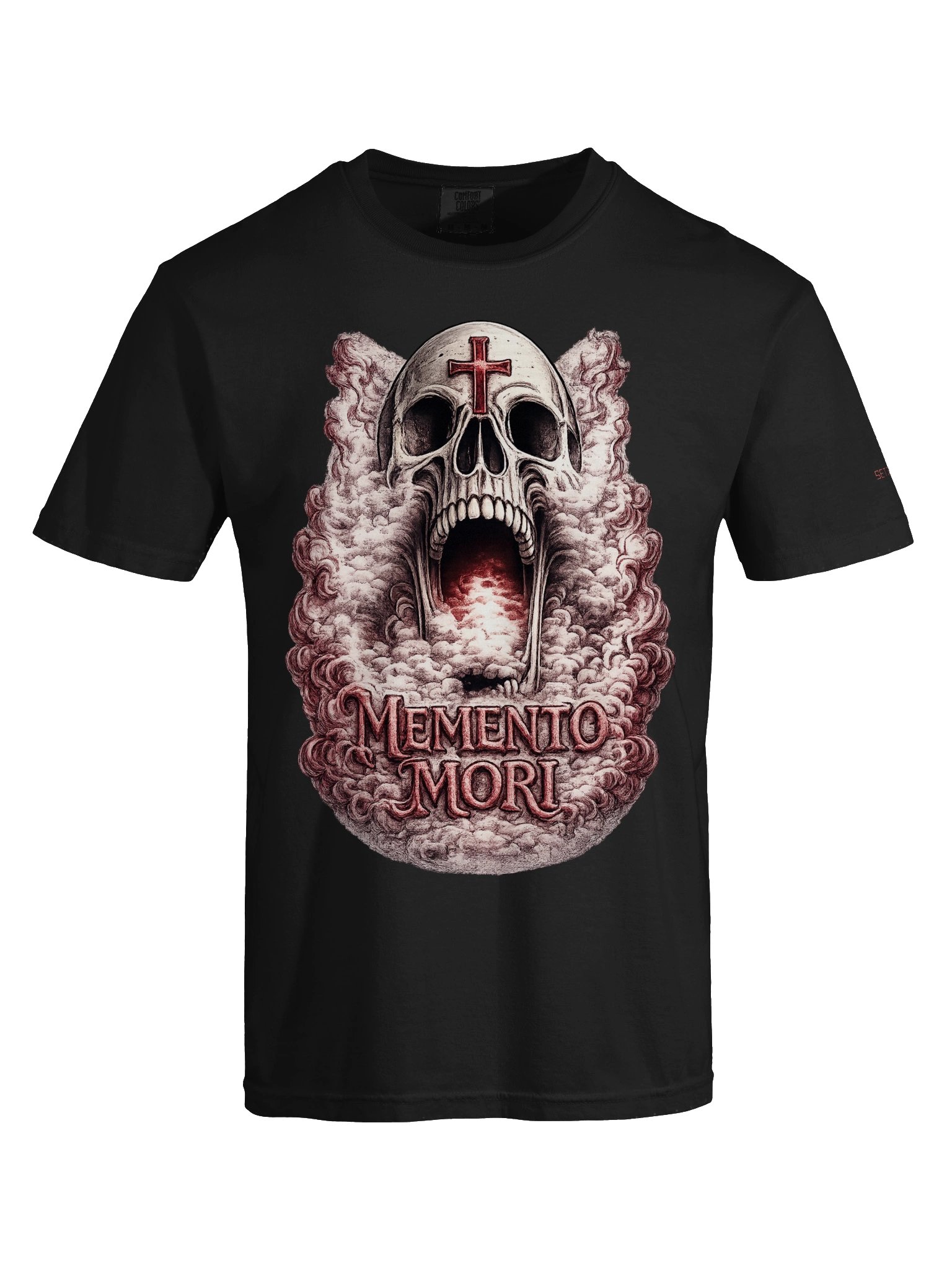 Memento Mori Skull Tee (Burgundy) product image (5)