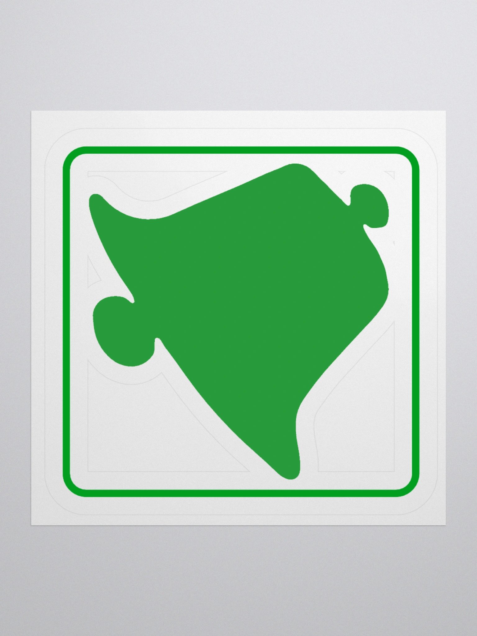 Green Abstract Bell Shape Kiss Cut Stickers product image (2)
