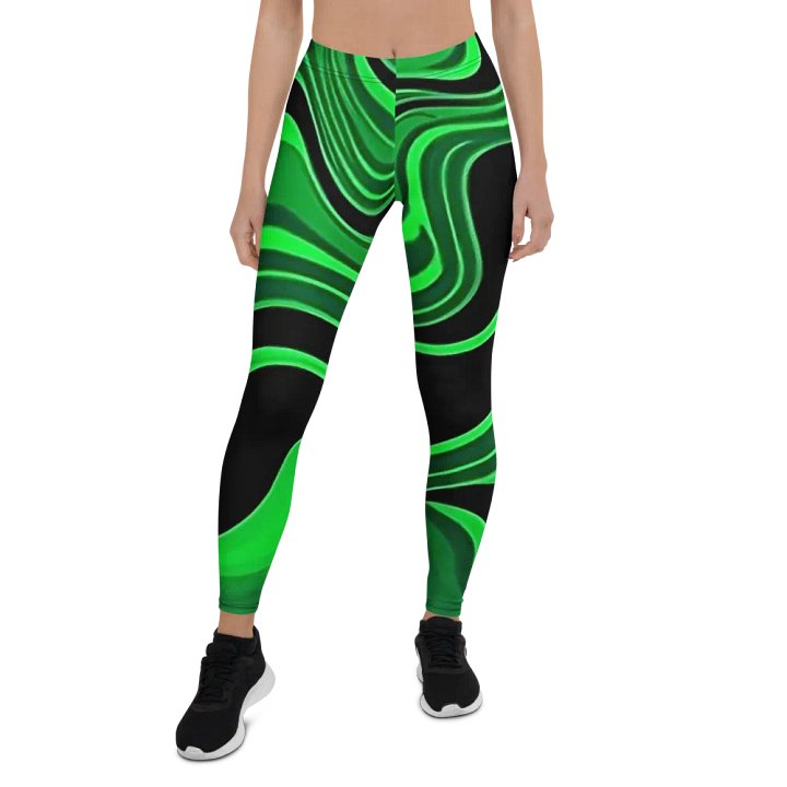 Alien Green Marble Leggings product image (1)