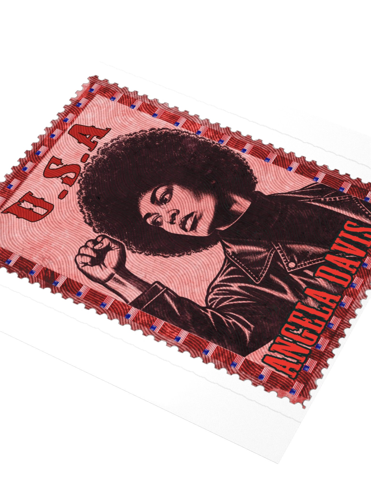 Angela Davis Vintage Postage Stamp Sticker product image (9)