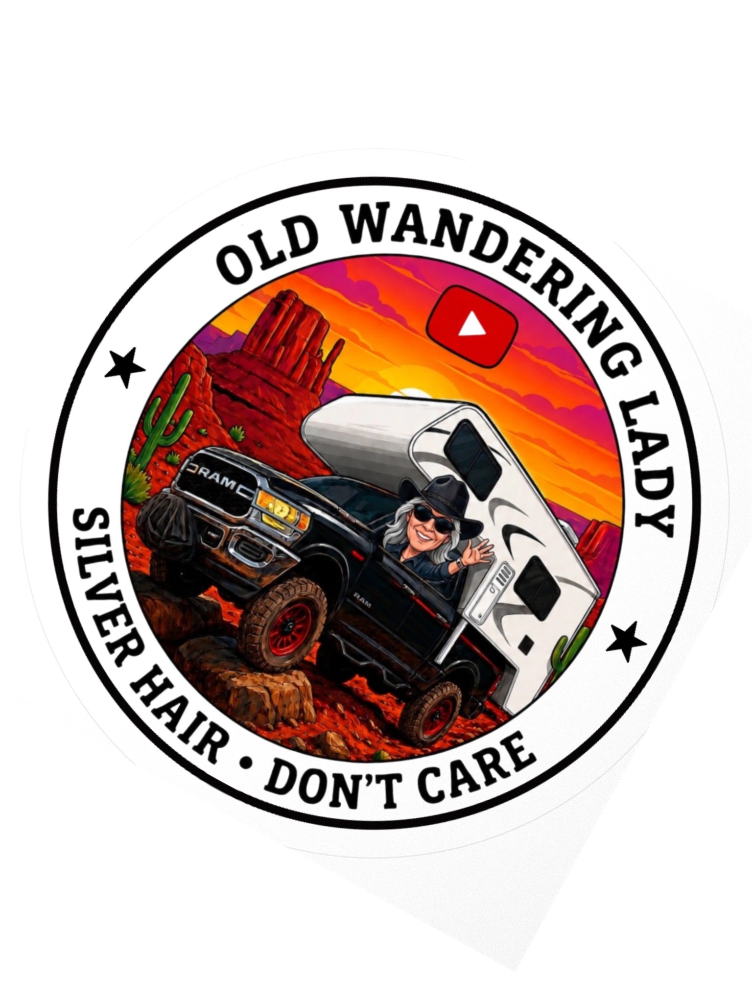 Desert Roads 3" Youtube Decal product image (2)