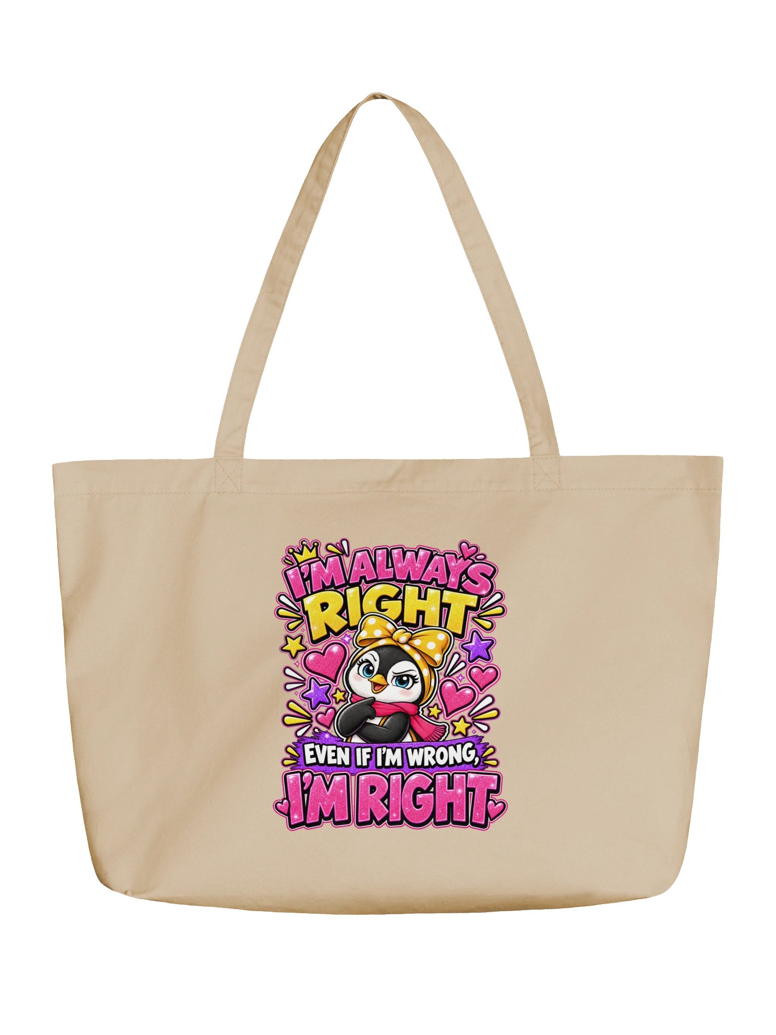 I’m Always Right Lulu Natural Cotton Tote Bag product image (1)
