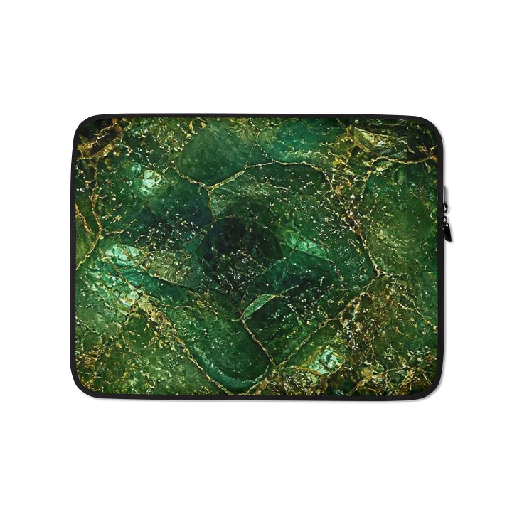 "A522" Emerald Gold Vein Laptop Sleeve product image (1)