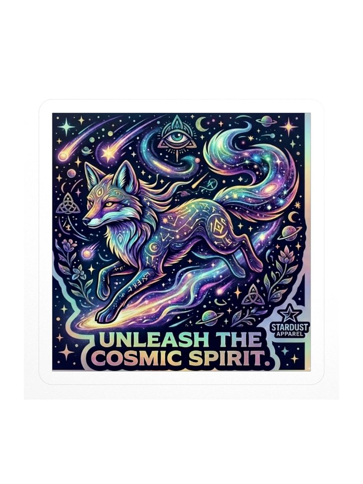 Cosmic Fox Kiss Cut Sticker product image (1)