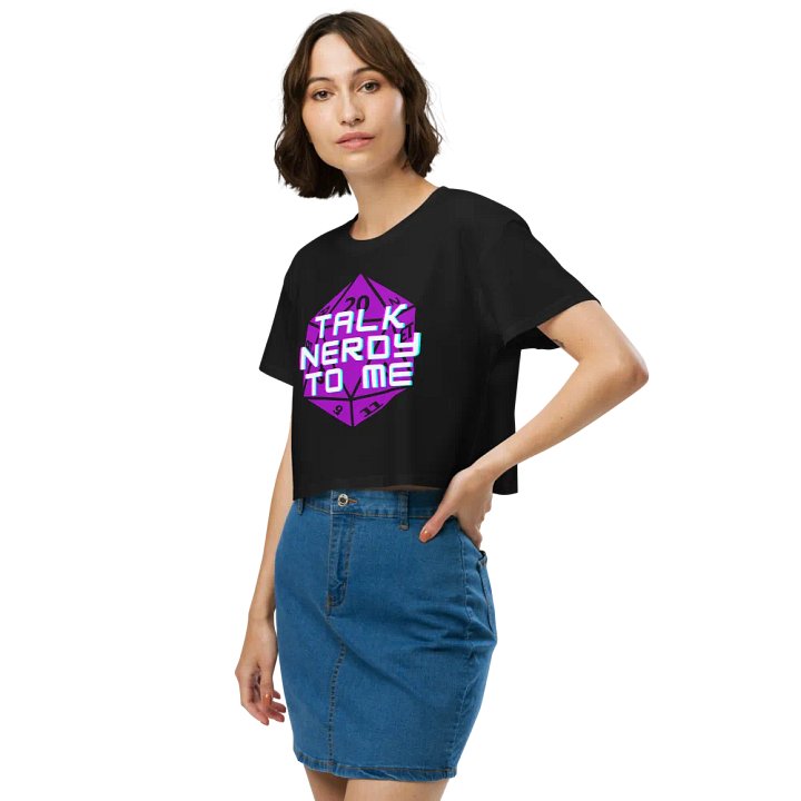 D20 Talk Nerdy To Me DND Crop Top product image (2)