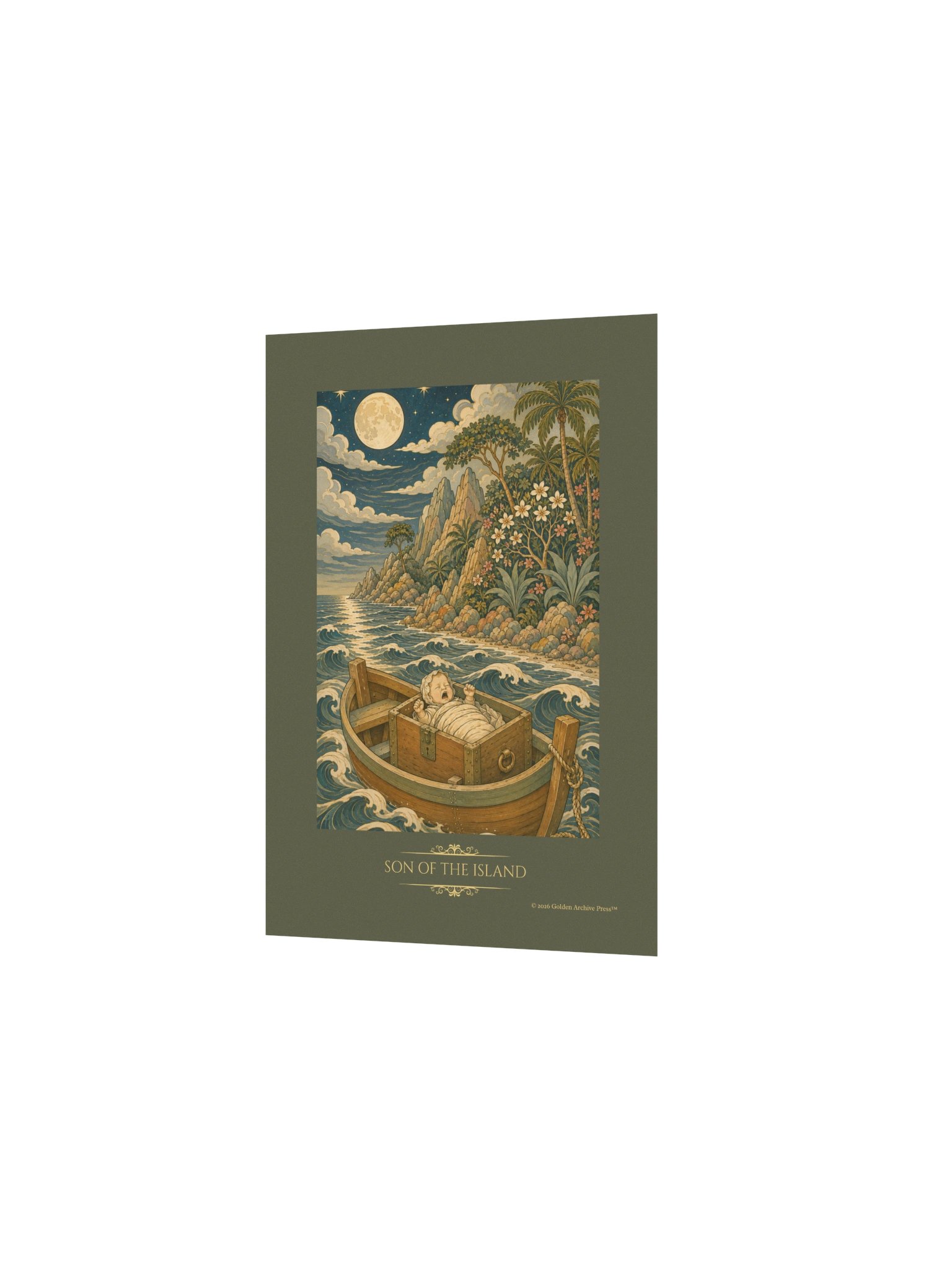 Son of the Island — Art Nouveau Art Print (Baby and Sea) product image (13)