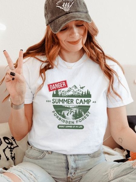 Forbidden Forest Magical Summer Camp Vintage Cozy Fall Shirt product image (2)