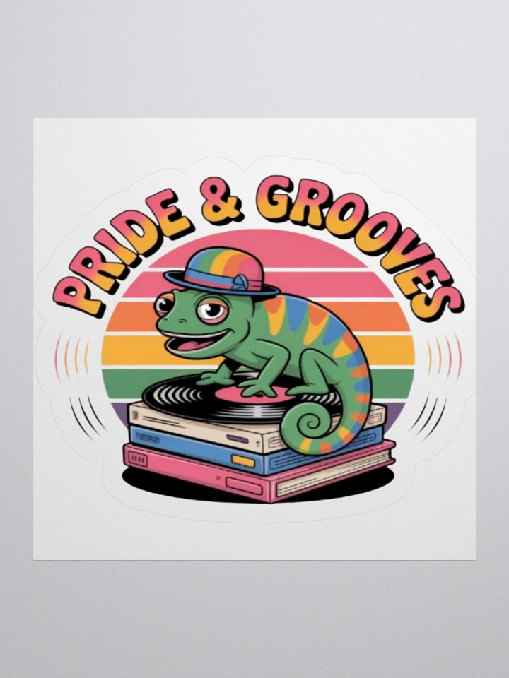 Pride & Grooves: Vibrant Chameleon Vinyl Sticker product image (3)