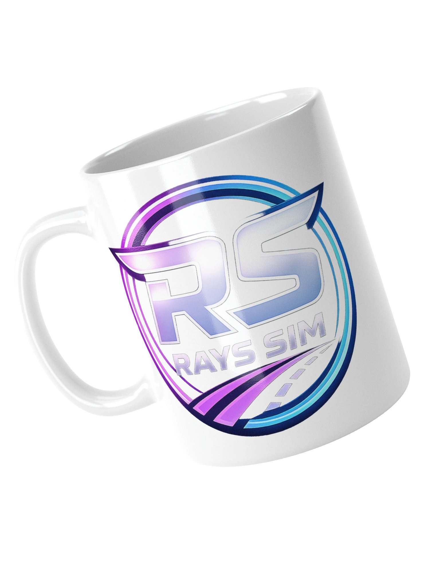 Futuristic RS Logo White Glossy Mug product image (13)