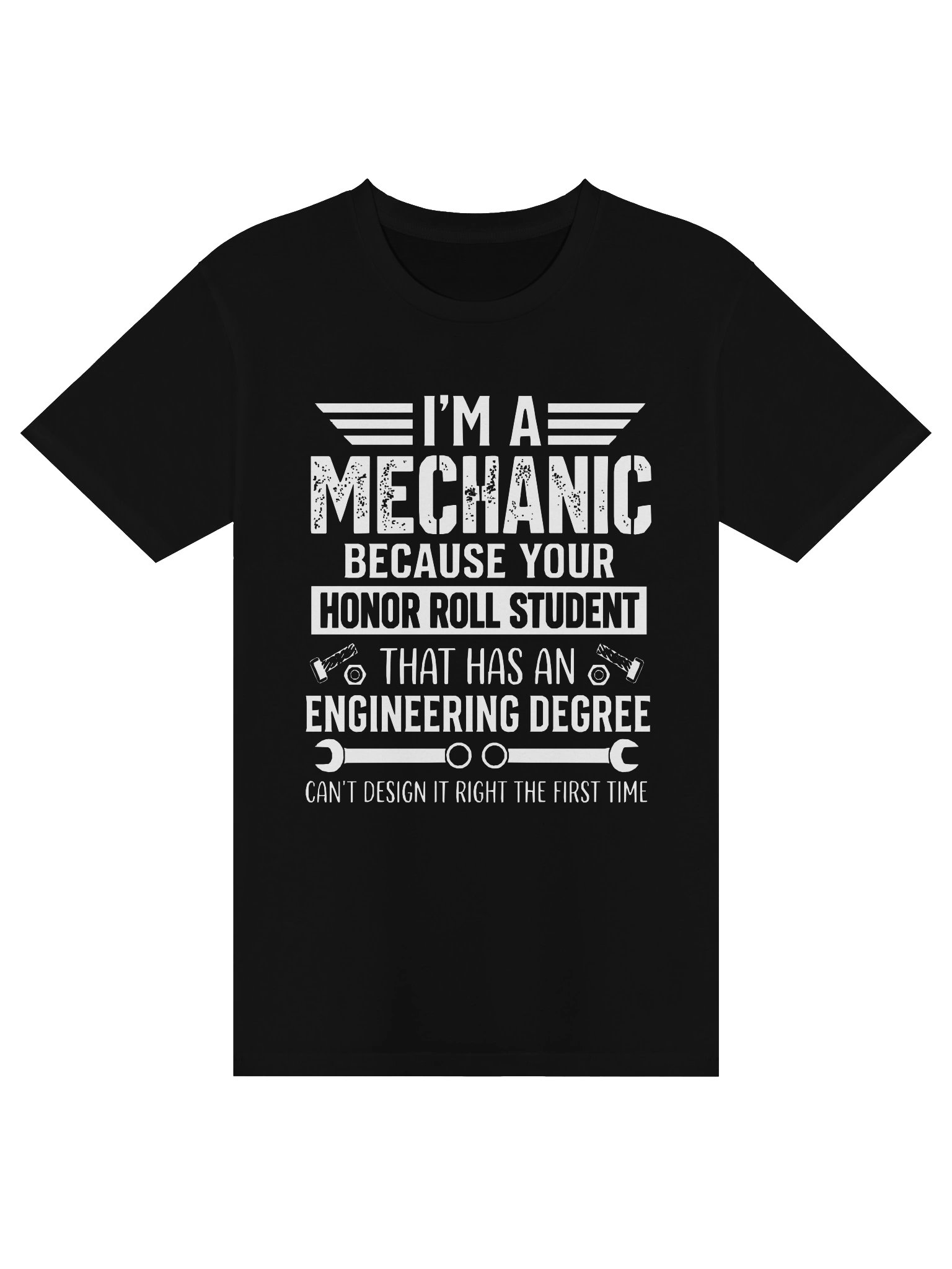 Funny Mechanic T-Shirt - Mechanic vs Engineer Graphic Tee product image (1)