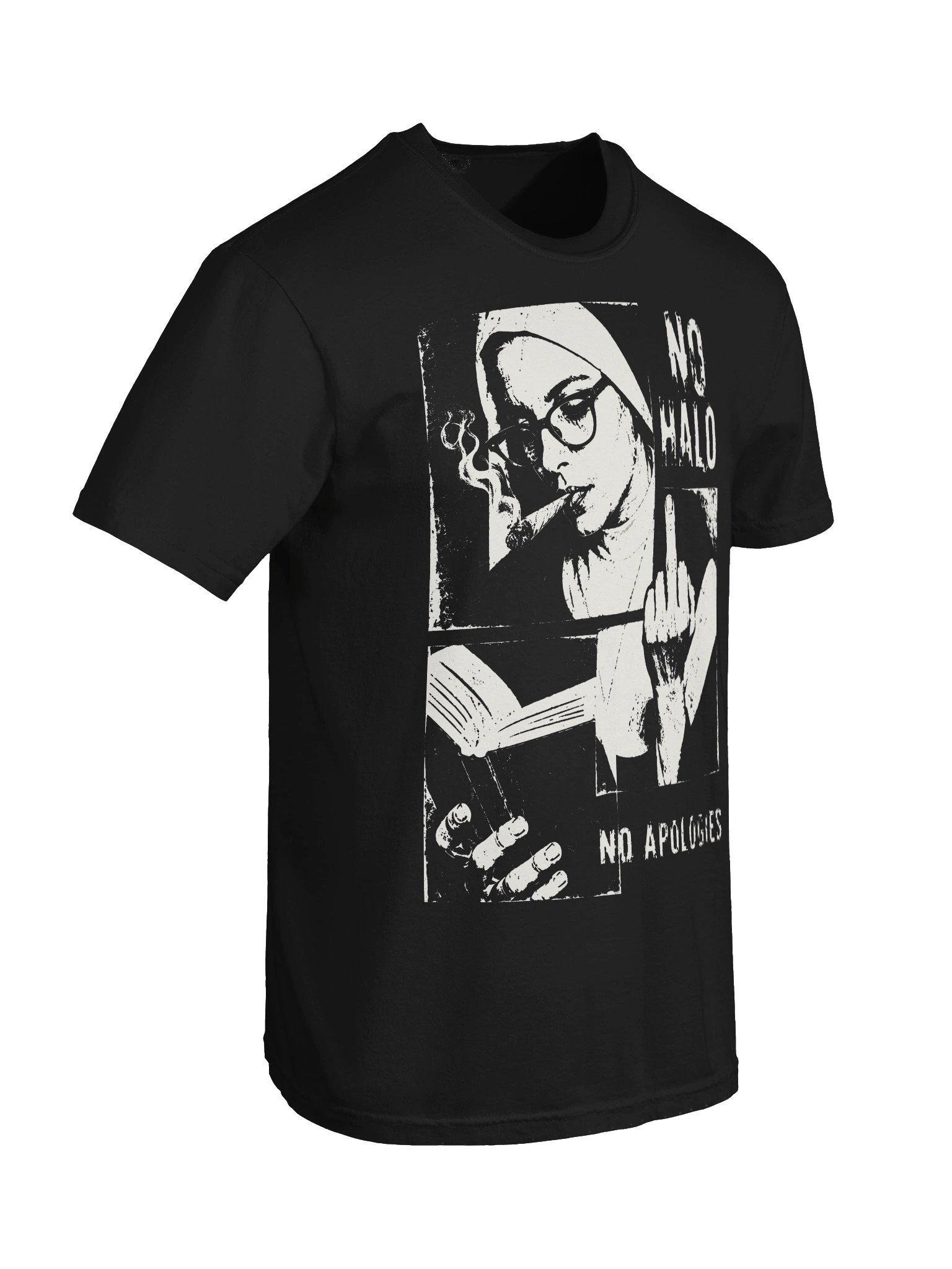 No Halo. No Apologies. // Nun // Heavyweight Vintage Graphic Tee product image (4)