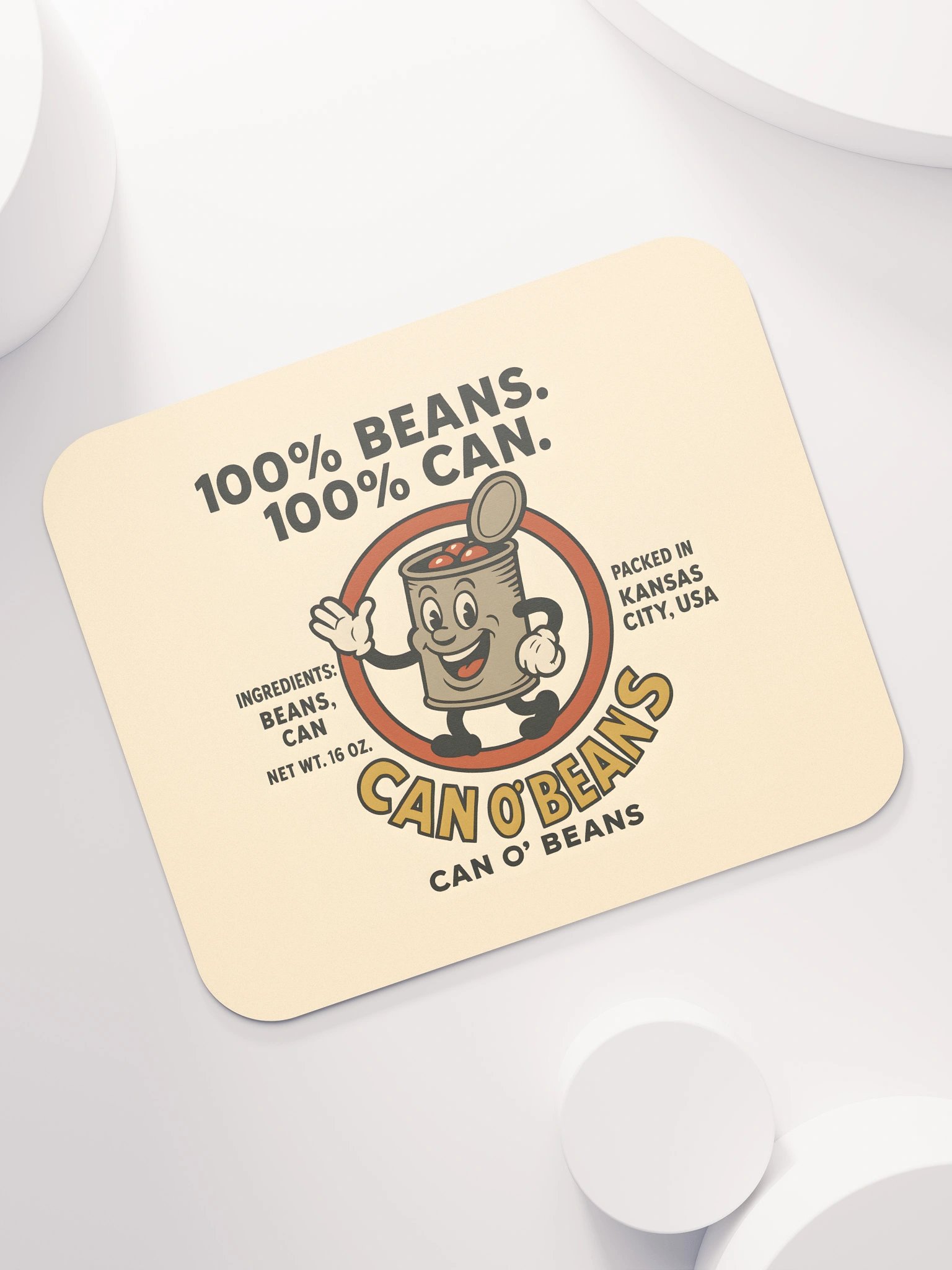 CAN O’ BEANS – 100% Can Mousepad product image (7)