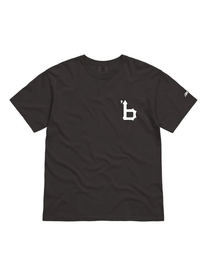 Embroidered 'b' Logo in White Comfort Tee product image (1)