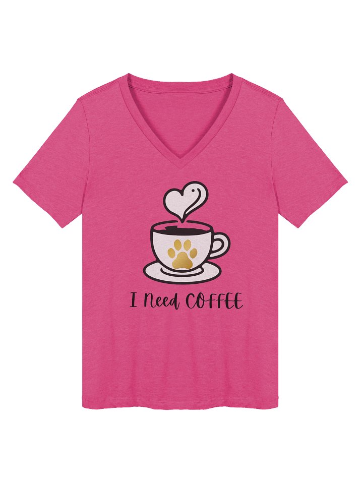 I Need Coffee V-Neck Shirt product image (5)