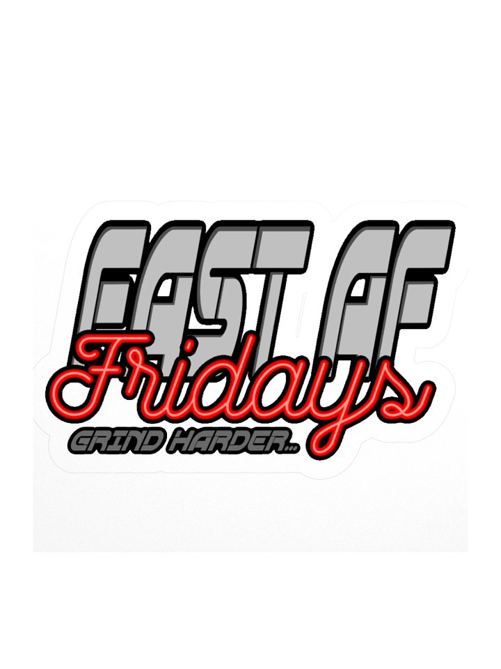FAST AF Fridays Kiss Cut Stickers product image (1)