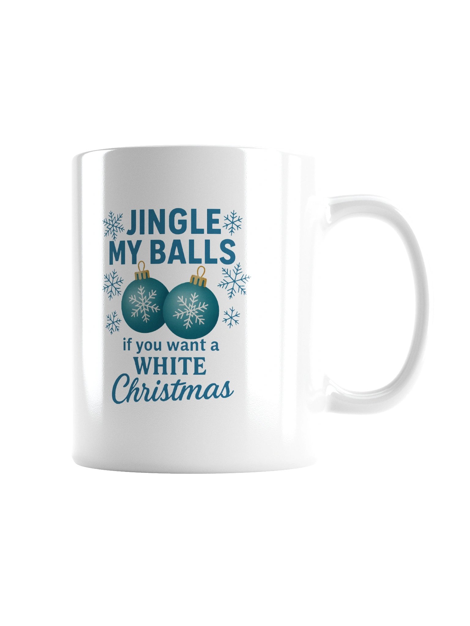 Funny Christmas Humor Design with Jingle My Balls Naughty Holiday Quote Mug product image (4)