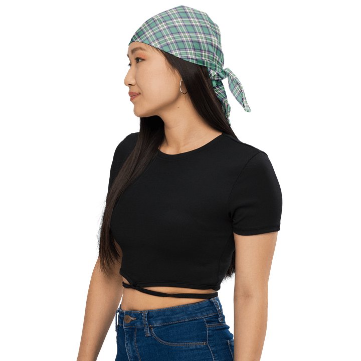Light Green, Purple, and Yellow Plaid Bandana product image (1)