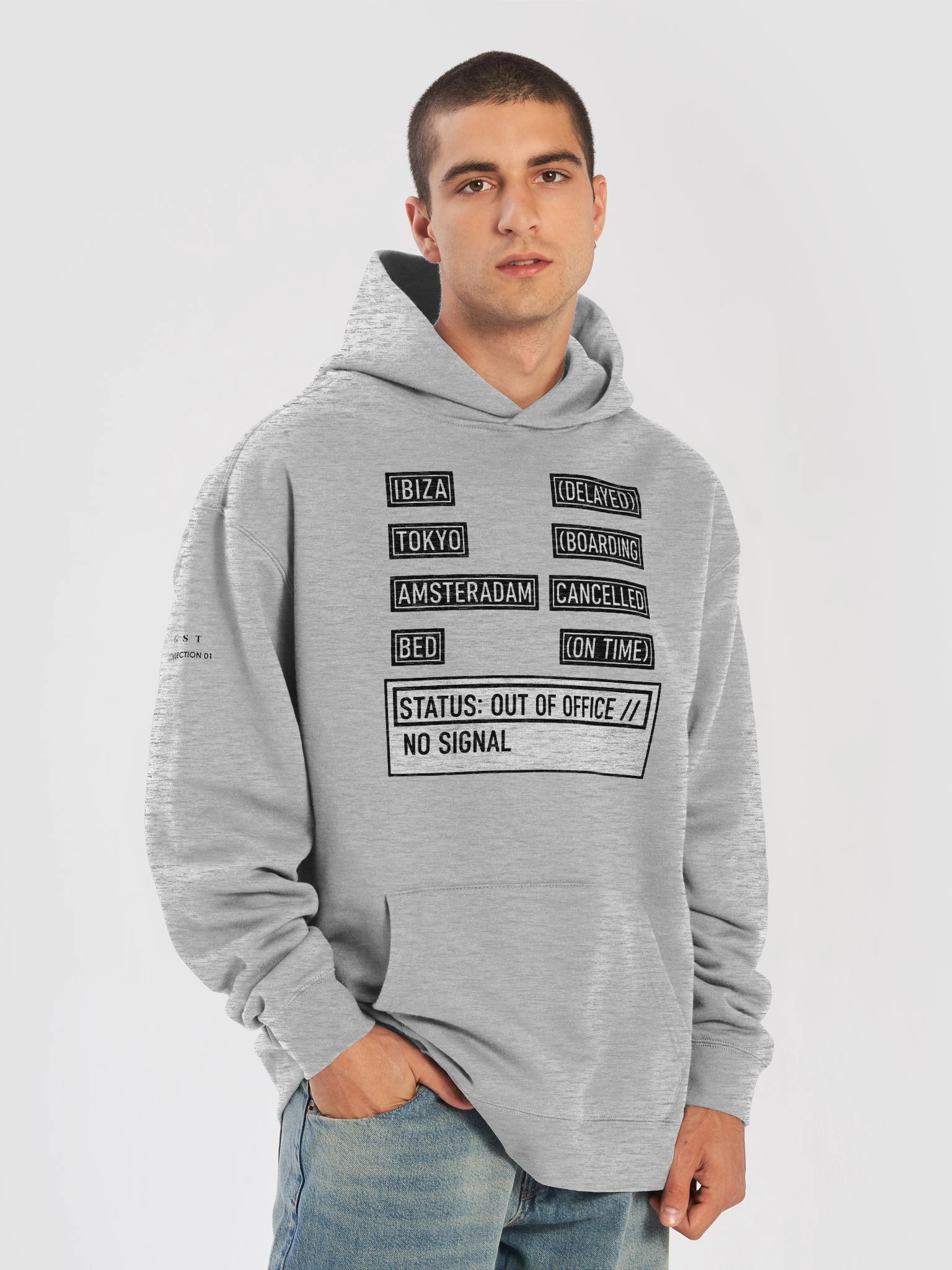 The Airport Departure Lounge // Oversized Hoodie Grey product image (7)