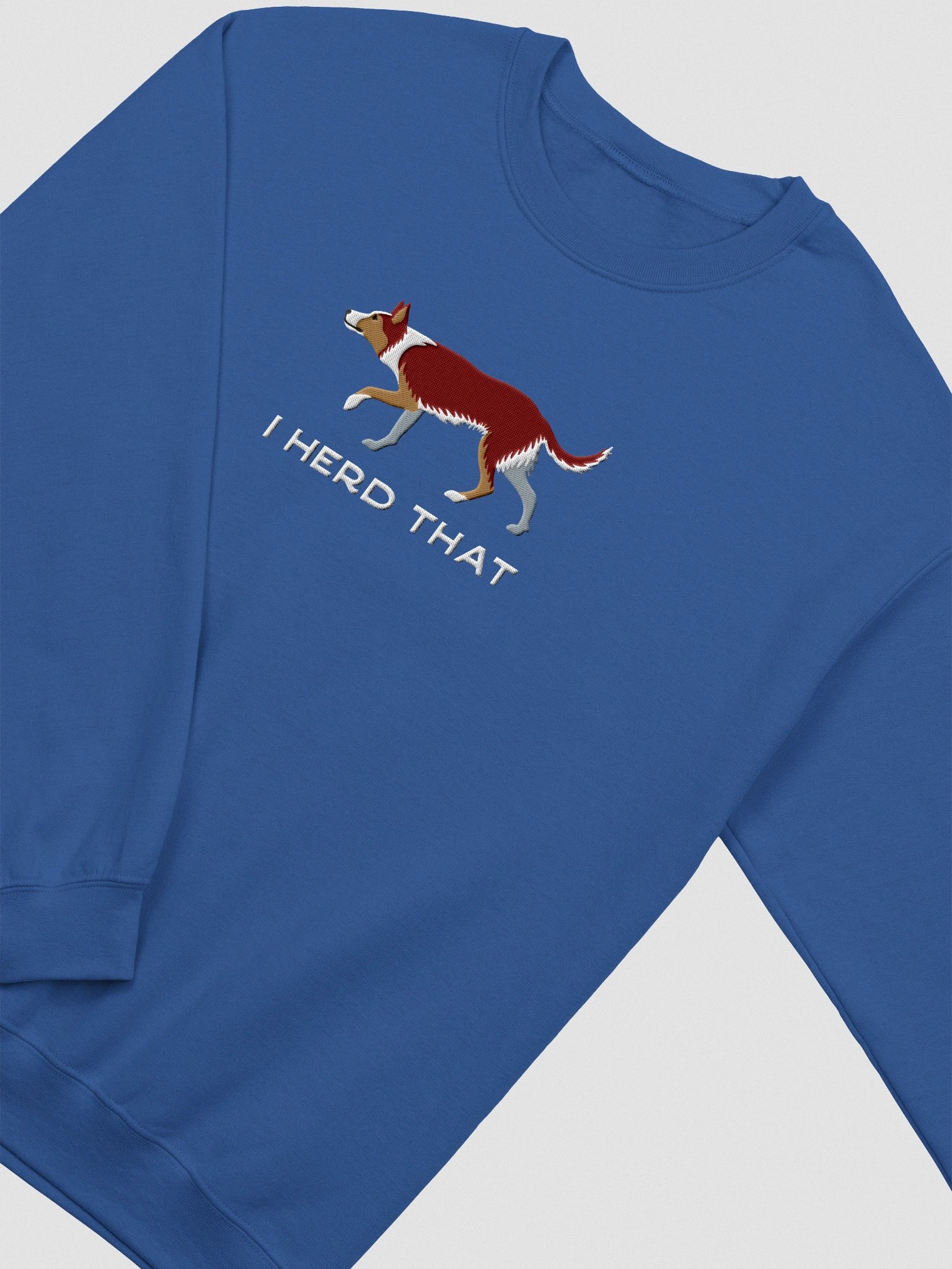 I Herd That Sweatshirt (Embroidered) of an Australian Koolie(Red Tricolor) product image (6)