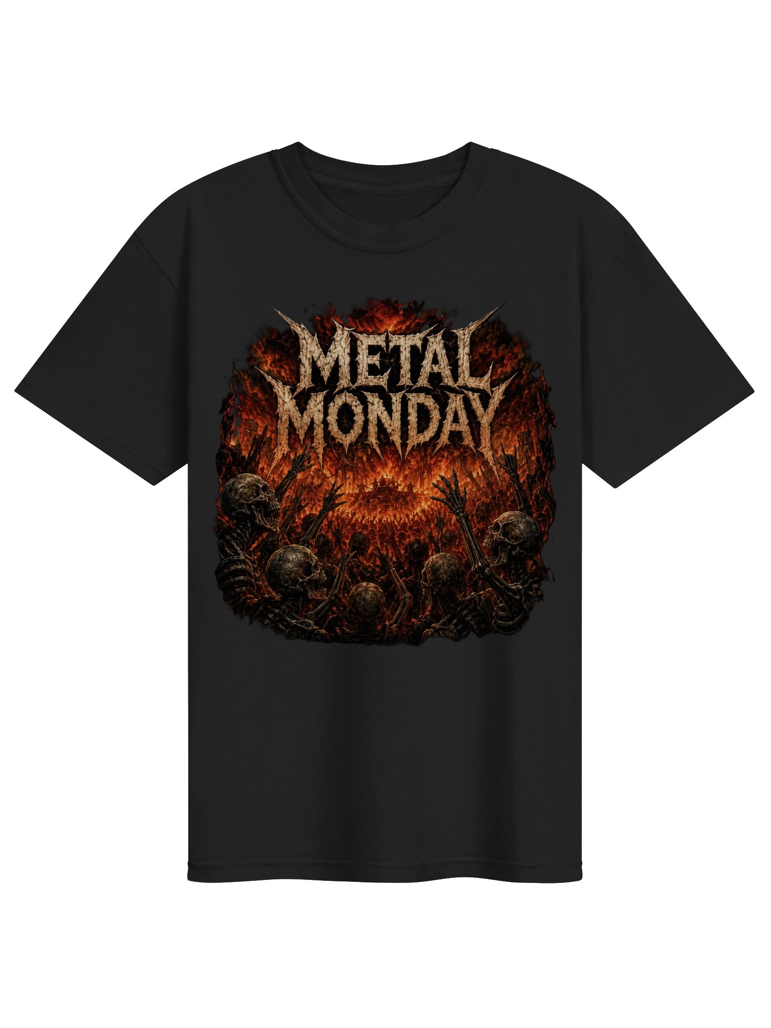 Metal Monday Skull Graphic Tee product image (1)