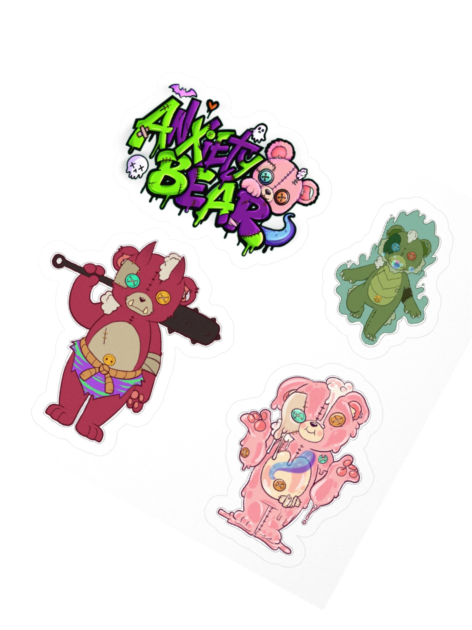 Anxiety Bear Spooky Stickers Halloween 2026 product image (4)