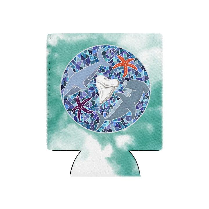 Ocean Shark Mosaic Can Cooler product image (1)
