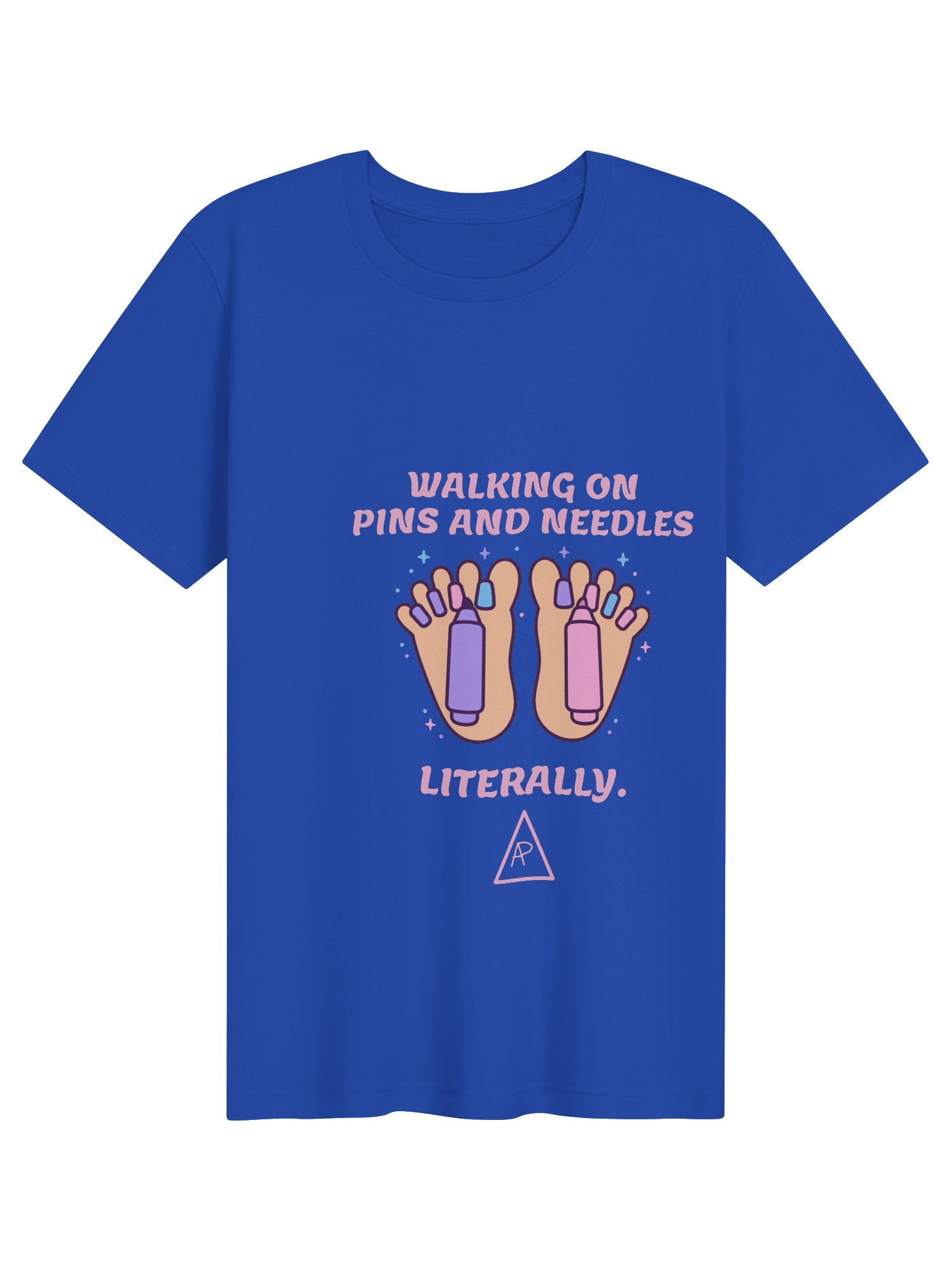 WALKING ON PINS AND NEEDLES Tee — Blue product image (1)
