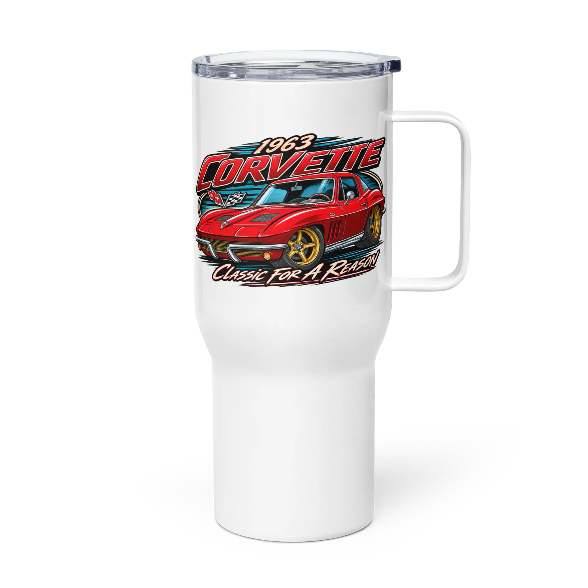 1963 Corvette – Classic in Red Travel Tumbler product image (4)