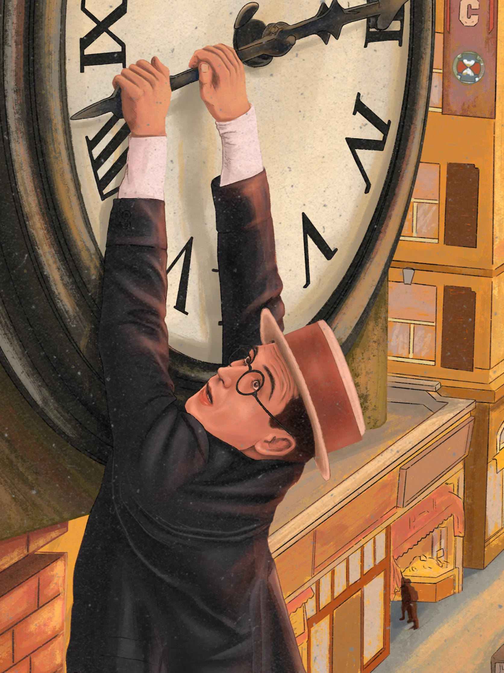 Harold Lloyd and The Incredible Clock Stunt (Framed poster) product image (2)