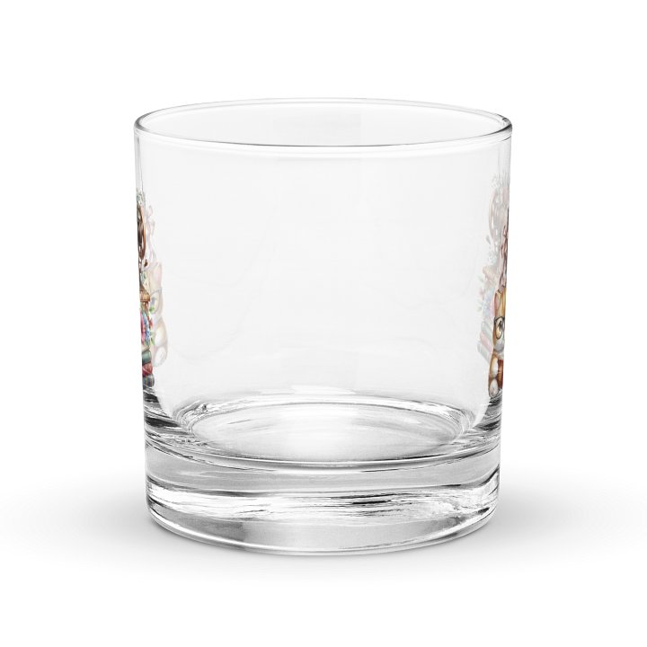 Whimsical Kitten and Sewing Machine Rocks Glass product image (2)